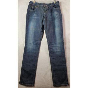 ZD Jeans Womens Size 13 Blue Denim‎ Pockets Straight Leg Medium Wash Flat Front